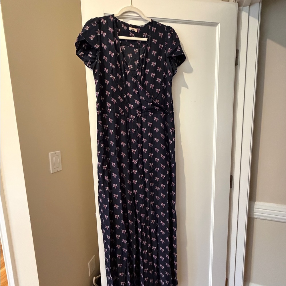 Navy Floral Maxi Jumper